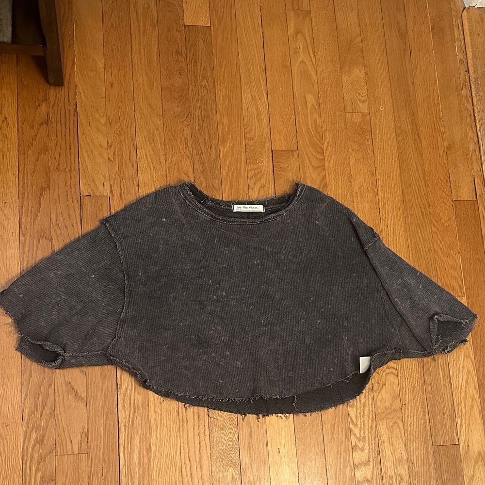 We The Free Charcoal Knit Top